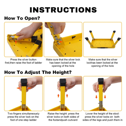 StepRise Heavy Duty Folding Step Stool