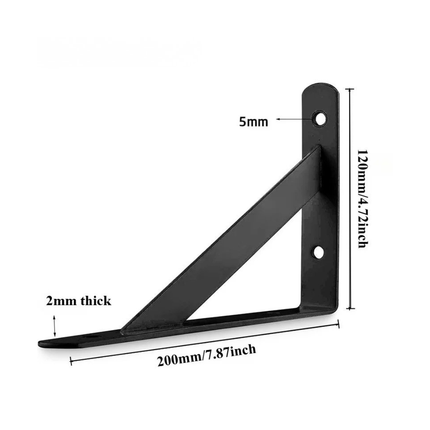 SteelFix Workbench Shelf Brackets – Heavy-Duty 6 Piece Pack