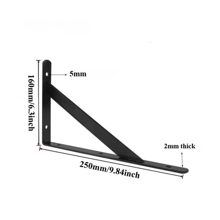 SteelFix Workbench Shelf Brackets – Heavy-Duty 6 Piece Pack