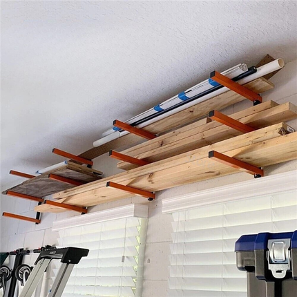 LoadBar Heavy-Duty Lumber & Material Wall Rack (2-Piece Set)