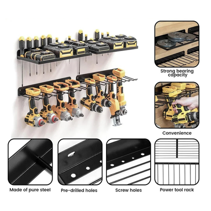 ToolRack Pro Wall Mount Drill Holder