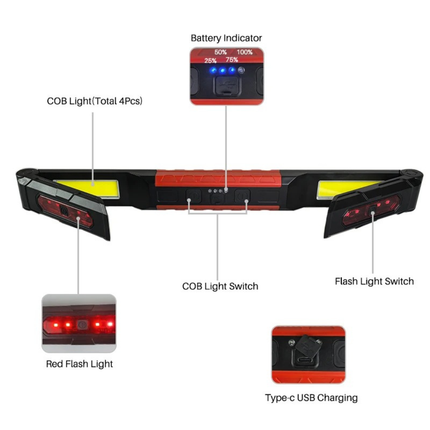 SiteBeam Rechargeable Folding Work Light