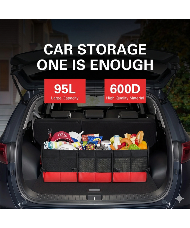 GearHaul Collapsible Car Trunk Organiser