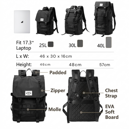 SiteShift Roll Top Backpack