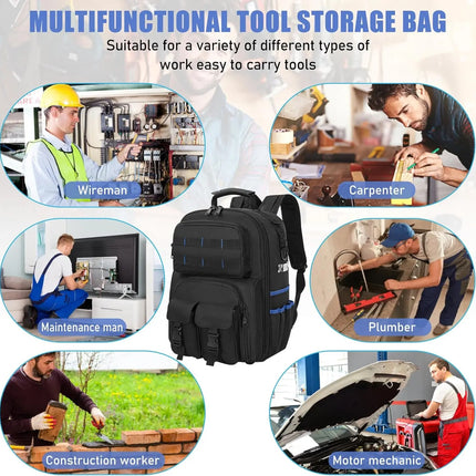 ProLoad Tool Backpack — Heavy-Duty Nylon Work Pack with Padded Straps ...